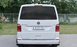 15 999 р. Защита заднего бампера (Ø42 мм, нержавейка, короткая база) SLITKOFF Volkswagen Transporter T6 дорестайлинг (2015-2019)  с доставкой в г. Майкоп. Увеличить фотографию 2