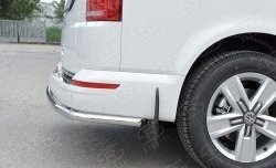 15 999 р. Защита заднего бампера (Ø42 мм, нержавейка, короткая база) SLITKOFF Volkswagen Transporter T6 дорестайлинг (2015-2019)  с доставкой в г. Майкоп. Увеличить фотографию 4