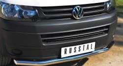 15 799 р. Одинарная защита переднего бампера диаметром 63 мм SLITKOFF Volkswagen Transporter T5 рестайлинг (2009-2015)  с доставкой в г. Майкоп. Увеличить фотографию 2