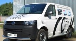 15 799 р. Одинарная защита переднего бампера диаметром 63 мм SLITKOFF Volkswagen Transporter T5 рестайлинг (2009-2015)  с доставкой в г. Майкоп. Увеличить фотографию 4