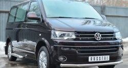 17 499 р. Одинарная защита переднего бампера диаметром 63 мм (Multivan-Caravelle) SLITKOFF Volkswagen Caravelle T5 рестайлинг (2009-2015)  с доставкой в г. Майкоп. Увеличить фотографию 4