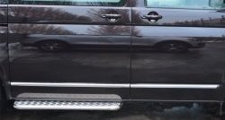 15 899 р. Широкая защита порогов (Multivan-Caravelle) SLITKOFF Volkswagen Transporter T6 дорестайлинг (2015-2019)  с доставкой в г. Майкоп. Увеличить фотографию 2