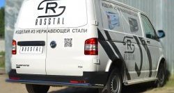 16 999 р. Защита заднего бампера (Ø63 мм, нержавейка) SLITKOFF Volkswagen Transporter T5 рестайлинг (2009-2015)  с доставкой в г. Майкоп. Увеличить фотографию 4