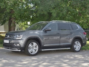 18 299 р. Защита переднего бампера (Ø63 мм, нержавейка) SLITKOFF  Volkswagen Teramont  CA1 (2016-2020) дорестайлинг  с доставкой в г. Майкоп. Увеличить фотографию 2