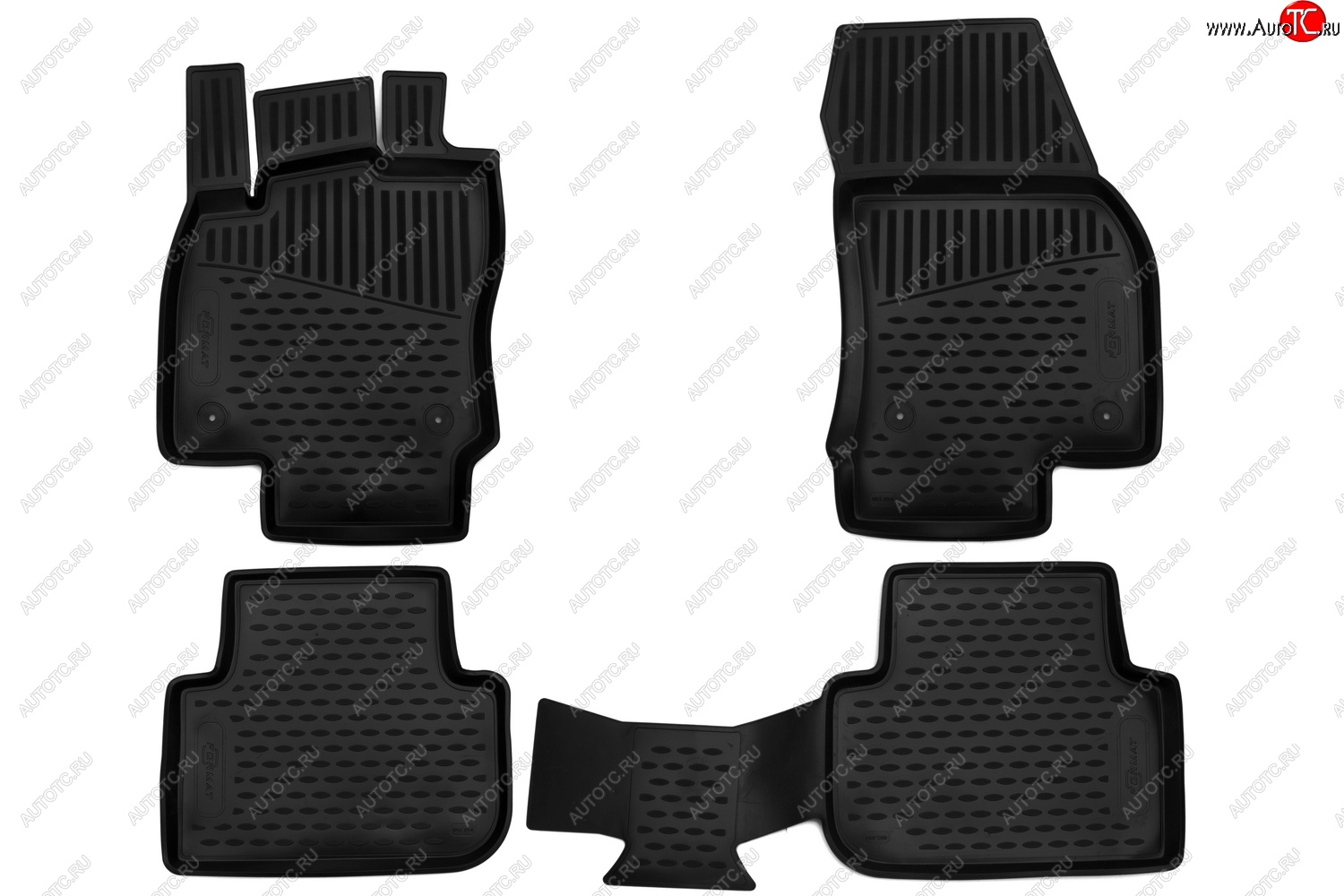 5 399 р. Комплект ковриков в салон с повышенной износостойкостью Format Volkswagen Tiguan Mk2 дорестайлинг (2016-2020)  с доставкой в г. Майкоп
