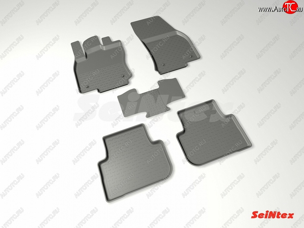 3 199 р. Износостойкие коврики в салон с высоким бортом SeiNtex Premium 4 шт. (резина) Volkswagen Tiguan Mk2 дорестайлинг (2016-2020)  с доставкой в г. Майкоп