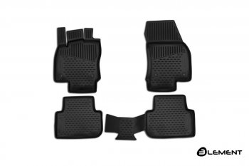 Комплект ковриков салона Element (полиуретан) 5 дверей Volkswagen Tiguan Mk2 рестайлинг (2020-2022) (Черные)