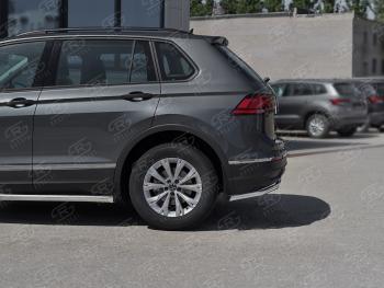 14 399 р. Защита заднего бампера (Ø42 мм, нержавейка, NOT R-LINE) SLITKOFF  Volkswagen Tiguan  Mk2 (2020-2022) рестайлинг  с доставкой в г. Майкоп. Увеличить фотографию 3