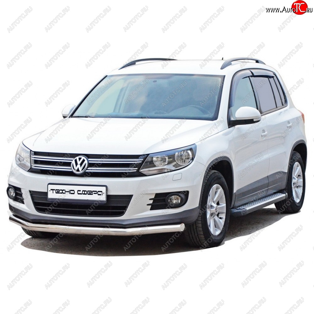 21 799 р. Порожки для ног Бумер (алюминий)  Volkswagen Tiguan  NF (2011-2017) рестайлинг  с доставкой в г. Майкоп