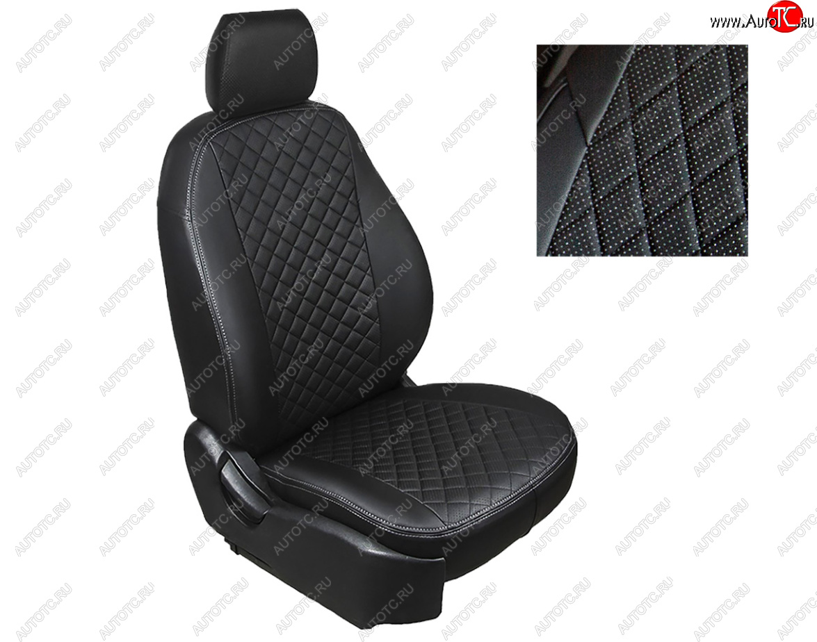 6 449 р. Чехлы Seintex (экокожа/ромб) Volkswagen Tiguan NF рестайлинг (2011-2017)  с доставкой в г. Майкоп