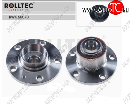 2 769 р. Ступица колеса с подшипником (задняя, с ABS) ROLLTEC Volkswagen Tiguan NF рестайлинг (2011-2017)  с доставкой в г. Майкоп