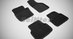 Износостойкие коврики в салон SeiNtex Premium 3D 4 шт. (ворсовые, черные) Volkswagen Tiguan  NF (2006-2017) дорестайлинг, рестайлинг