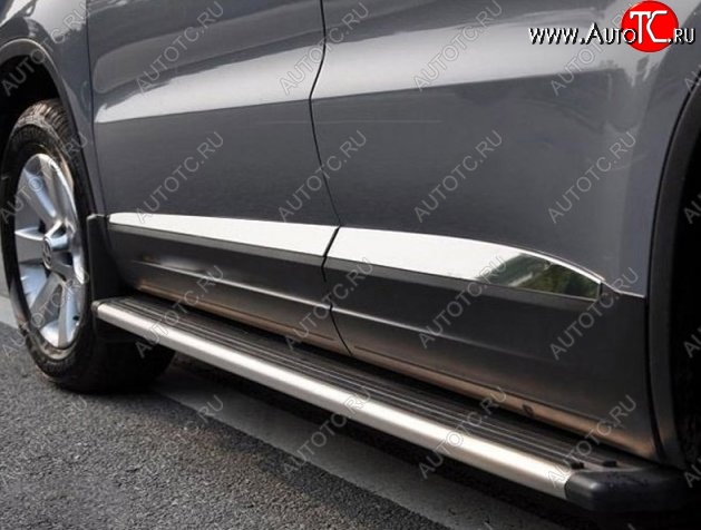 8 049 р. Молдинги CT Volkswagen Tiguan NF рестайлинг (2011-2017) (Неокрашенные)  с доставкой в г. Майкоп