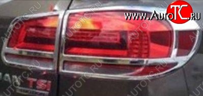 4 749 р. Накладки на фонари (рестайлинг) СТ v2 Volkswagen Tiguan NF рестайлинг (2011-2017) (Неокрашенные)  с доставкой в г. Майкоп