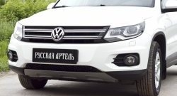 669 р. Реснички на фары RA Volkswagen Tiguan NF рестайлинг (2011-2017) (Неокрашенные)  с доставкой в г. Майкоп. Увеличить фотографию 6