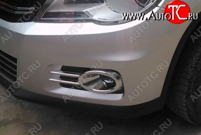 3 599 р. Подиумы противотуманных фар СТ Volkswagen Tiguan NF рестайлинг (2011-2017)  с доставкой в г. Майкоп