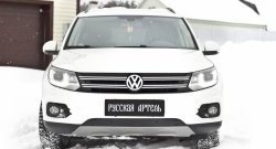 1 239 р. Зимняя заглушка решетки переднего бампера (Track & Field) РА Volkswagen Tiguan NF рестайлинг (2011-2017)  с доставкой в г. Майкоп. Увеличить фотографию 3
