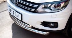 20 349 р. Защита переднего бампера (2 трубыØ76 и 63 мм, нержавейка, Track & Field) SLITKOFF Volkswagen Tiguan NF рестайлинг (2011-2017)  с доставкой в г. Майкоп. Увеличить фотографию 3