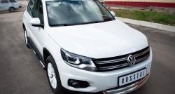 20 349 р. Защита переднего бампера (2 трубыØ76 и 63 мм, нержавейка, Track & Field) SLITKOFF Volkswagen Tiguan NF рестайлинг (2011-2017)  с доставкой в г. Майкоп. Увеличить фотографию 4