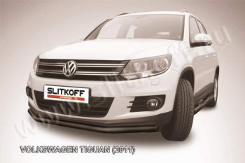 Защита переднего бампер Slitkoff Volkswagen Tiguan  NF (2011-2017) рестайлинг