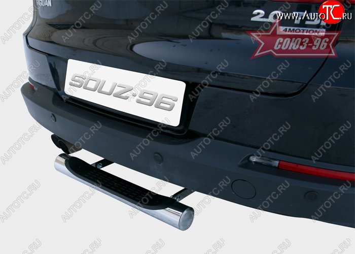 15 569 р. Защита заднего бампера с проступью Souz-96 (d76) Volkswagen Tiguan NF рестайлинг (2011-2017)  с доставкой в г. Майкоп