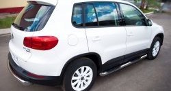16 699 р. Одинарная защита заднего бампера из трубы диаметром 63 мм (Track & Field) SLITKOFF Volkswagen Tiguan NF рестайлинг (2011-2017)  с доставкой в г. Майкоп. Увеличить фотографию 2