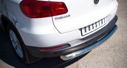 16 999 р. Одинарная защита заднего бампера из трубы диаметром 76 мм (Sport & Style) SLITKOFF Volkswagen Tiguan NF рестайлинг (2011-2017)  с доставкой в г. Майкоп. Увеличить фотографию 4