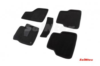 Комплект 3D ковриков в салон Seintex Volkswagen Tiguan NF рестайлинг (2011-2017) (Чёрный)