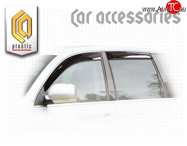 1 999 р. Комплект дефлекторов окон CA Plastic Volkswagen Touareg GP дорестайлинг (2002-2007) (Classic полупрозрачный, Без хром.молдинга)  с доставкой в г. Майкоп