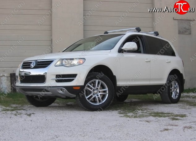 8 399 р. Накладка на передний бампер King Kong Volkswagen Touareg GP дорестайлинг (2002-2007) (Неокрашенная)  с доставкой в г. Майкоп