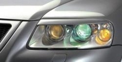 1 099 р. Реснички на фары CT v1 Volkswagen Touareg GP дорестайлинг (2002-2007) (Неокрашенные)  с доставкой в г. Майкоп. Увеличить фотографию 2