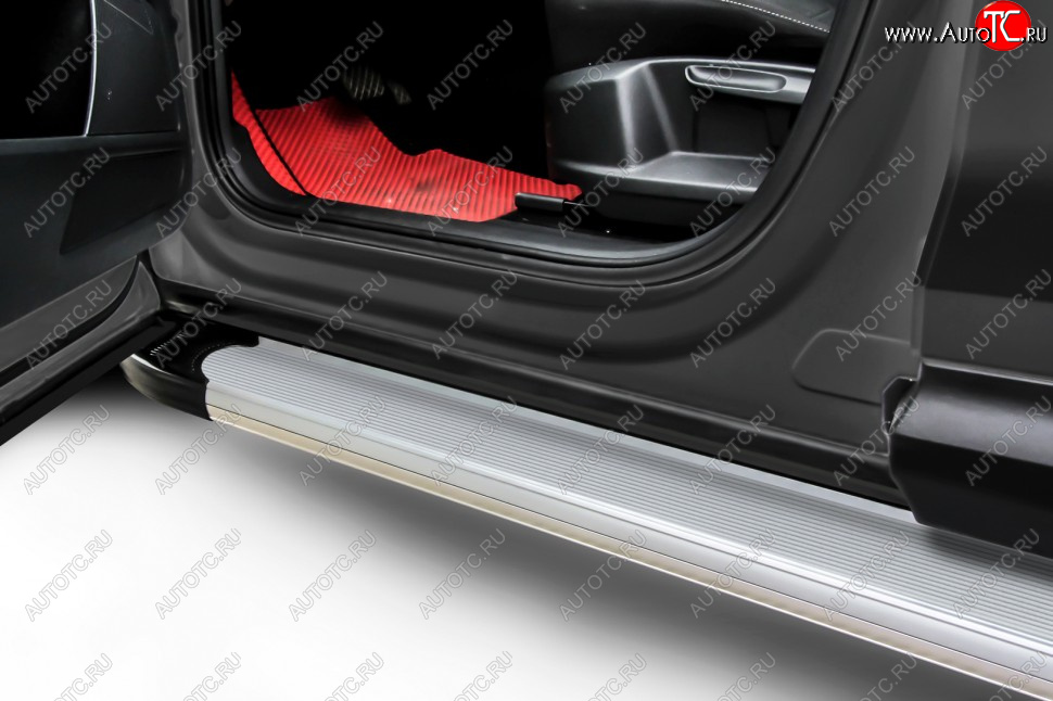 16 999 р. Порожки для ног на Slitkoff Optima  Volkswagen Touareg  GP (2002-2010) дорестайлинг, рестайлинг (Silver)  с доставкой в г. Майкоп