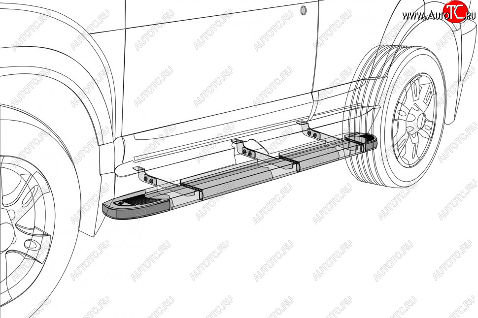 17 749 р. Порожки для ног на Slitkoff Premium  Volkswagen Touareg  GP (2002-2010) дорестайлинг, рестайлинг (Silver)  с доставкой в г. Майкоп