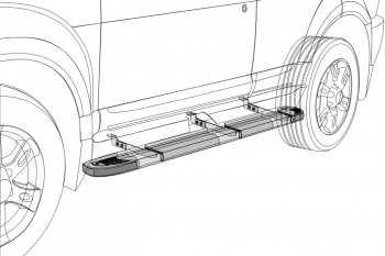 17 749 р. Порожки для ног на Slitkoff Standart  Volkswagen Touareg  GP (2002-2010) дорестайлинг, рестайлинг (Silver)  с доставкой в г. Майкоп. Увеличить фотографию 4