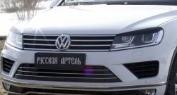 799 р. Реснички на фары RA Volkswagen Touareg NF рестайлинг (2014-2018) (Неокрашенные)  с доставкой в г. Майкоп. Увеличить фотографию 4