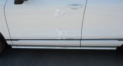 17 799 р. Защита порогов из круглой трубы диаметром 63 мм Russtal Volkswagen Touareg NF рестайлинг (2014-2018)  с доставкой в г. Майкоп. Увеличить фотографию 3