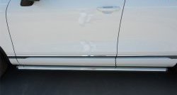 17 799 р. Защита порогов из круглой трубы диаметром 63 мм Russtal Volkswagen Touareg NF рестайлинг (2014-2018)  с доставкой в г. Майкоп. Увеличить фотографию 6