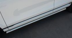 17 799 р. Защита порогов из круглой трубы диаметром 63 мм Russtal Volkswagen Touareg NF рестайлинг (2014-2018)  с доставкой в г. Майкоп. Увеличить фотографию 8