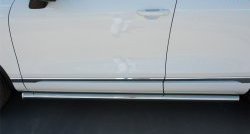 17 799 р. Защита порогов из круглой трубы диаметром 63 мм Russtal Volkswagen Touareg NF рестайлинг (2014-2018)  с доставкой в г. Майкоп. Увеличить фотографию 9
