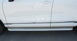 94 999 р. Широкая защита порогов Russtal Volkswagen Touareg NF рестайлинг (2014-2018) (Поверхность листа (вариант 1))  с доставкой в г. Майкоп. Увеличить фотографию 3