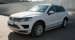 94 999 р. Широкая защита порогов Russtal Volkswagen Touareg NF рестайлинг (2014-2018) (Поверхность листа (вариант 1))  с доставкой в г. Майкоп. Увеличить фотографию 8
