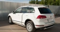 18 299 р. Одинарная защита заднего бампера диаметром 63 мм SLITKOFF Volkswagen Touareg NF рестайлинг (2014-2018)  с доставкой в г. Майкоп. Увеличить фотографию 4