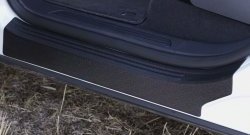 2 559 р. Накладки на порожки автомобиля RA Volkswagen Touareg NF рестайлинг (2014-2018) (Комплект (4 шт.))  с доставкой в г. Майкоп. Увеличить фотографию 3