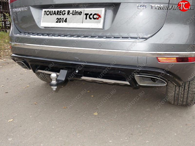 17 499 р. Фаркоп (тягово-сцепное устройство) TCC (в т.ч. R-Line) Volkswagen Touareg NF рестайлинг (2014-2018) (Оцинкованный, шар E - оцинкованный)  с доставкой в г. Майкоп