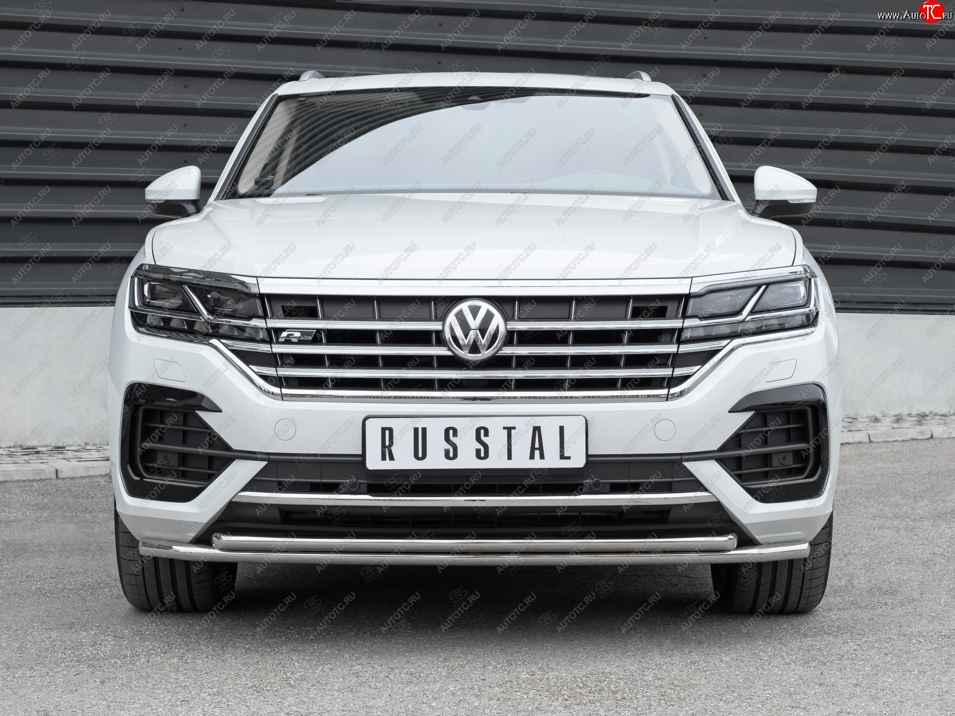 20 999 р. Защита переднего бампера (2 трубы Ø42, нержавейка, NOT 2.0 TSI)  Volkswagen Touareg  CR (2018-2025)  с доставкой в г. Майкоп