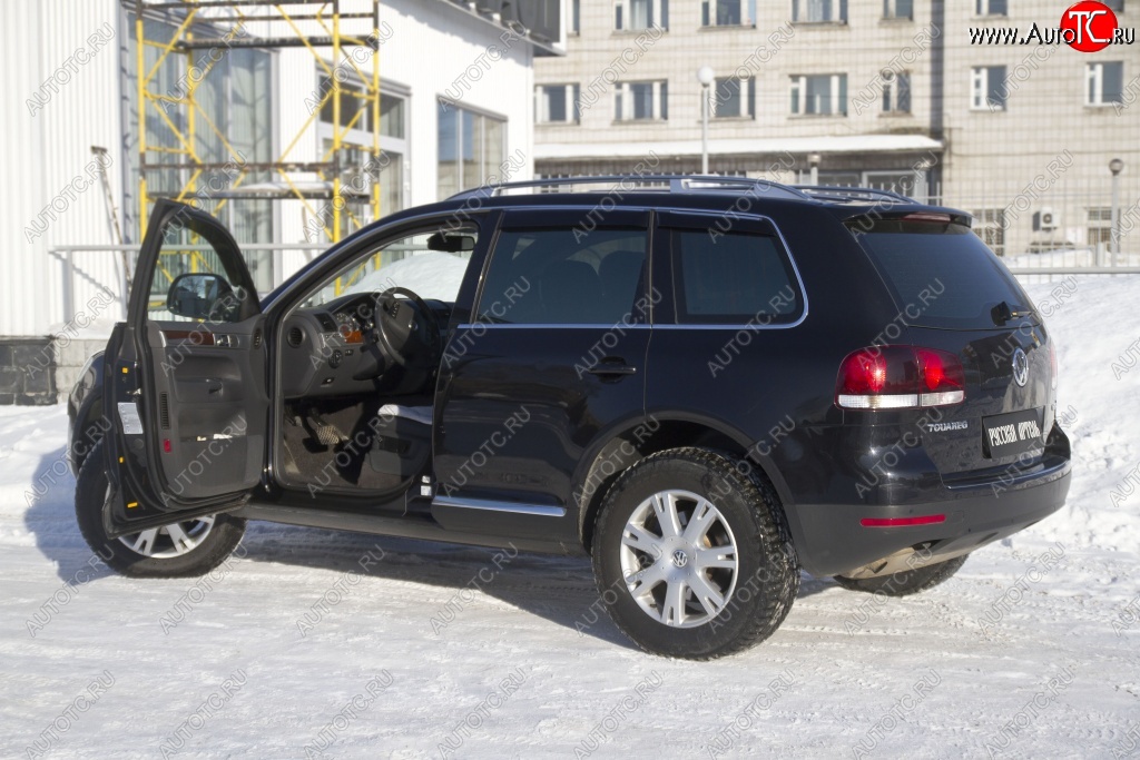 1 779 р. Накладки на внутренние пороги передних дверей RA Volkswagen Touareg GP рестайлинг (2006-2010)  с доставкой в г. Майкоп