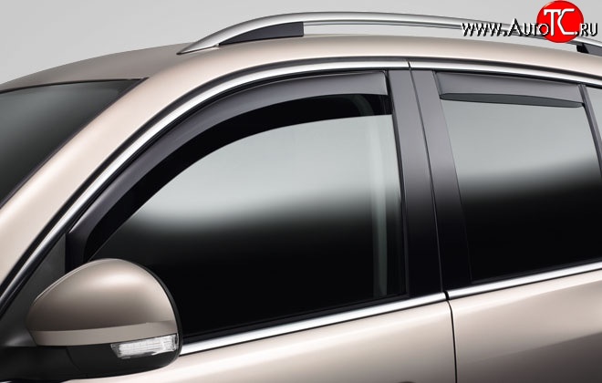 3 199 р. Дефлекторы окон (ветровики) Novline 4 шт Volkswagen Touareg 1 GP рестайлинг (2006-2010)  с доставкой в г. Майкоп