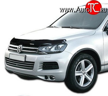 3 689 р. Дефлектор капота NovLine Volkswagen Touareg NF дорестайлинг (2010-2014)  с доставкой в г. Майкоп