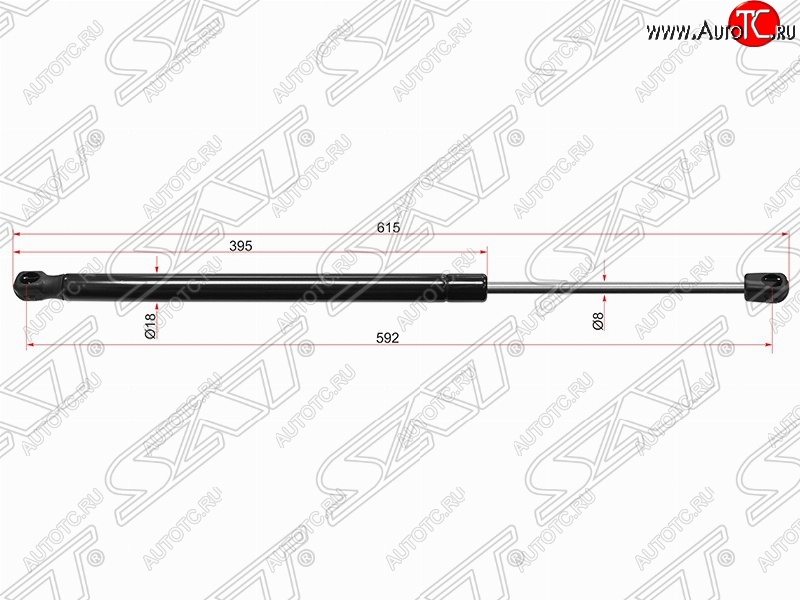 499 р. Газовый упор крышки багажника SAT  Volkswagen Touareg  NF (2010-2018) дорестайлинг, рестайлинг  с доставкой в г. Майкоп