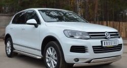 24 649 р. Широкая защита порогов SLITKOFF Volkswagen Touareg NF дорестайлинг (2010-2014)  с доставкой в г. Майкоп. Увеличить фотографию 4